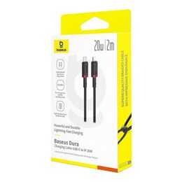 Rychlonabíjecí kabel Baseus Dura USB/Lightning 2m 20W červeno černý