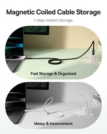 Magnetický nabíjecí kabel Baseus Tungsten USB-C/Lightning 1m 20W černý