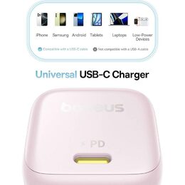 Nabíječka do sítě Baseus PicoGo 45W, 1xUSB-C růžová