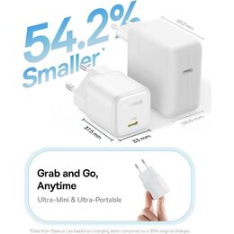 Nabíječka do sítě Baseus PicoGo 45W, 1xUSB-C bílá
