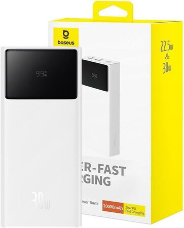 Powerbanka Baseus Star-Lord 20000mAh, 30W bílá