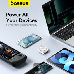 Navíjecí kabel Baseus Free2Draw USB-C/USB-C 1m 100W bílý