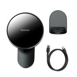 Magnetický držák do auta s bezdrátovým nabíjením Baseus Big Energy černý