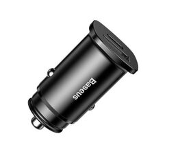Nabíječka do auta Baseus 30W 1x USB,1x USB-C černá