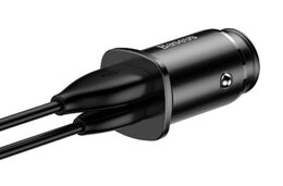 Nabíječka do auta Baseus 30W 1x USB,1x USB-C černá