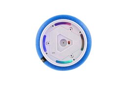Air Disk fotbalový míč vznášející se plast 14cm na baterie se světlem v krabičce 20x20cm