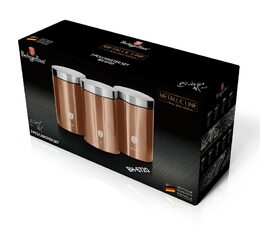 BERLINGERHAUS Dóza na potraviny sada 3 ks Rosegold Metallic Line BH-6720