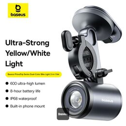 Magnetický držák na kolo Baseus PrimeTrip 2v1 s LED světlem