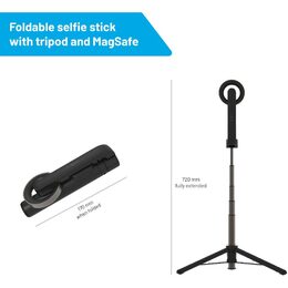 Selfie stick tripod MagSnap black FIXED