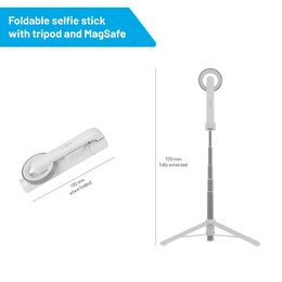 Selfie stick tripod MagSnap white FIXED