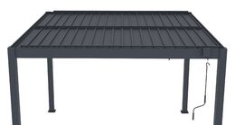 Bioklimatická pergola G21 Austin 3x3 m, antracitová hliníková