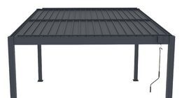 Bioklimatická pergola G21 Austin 4x3 m, antracitová hliníková