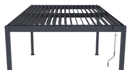 Bioklimatická pergola G21 Austin 4x3 m, antracitová hliníková