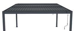 Bioklimatická pergola G21 Austin 4x4 m, antracitová hliníková