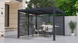 Příslušenství G21 fixní lamelová stěna 2,8x2,2 m pro pergolu Austin