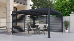 Příslušenství G21 fixní lamelová stěna 3,7x2,2 m pro pergolu Austin