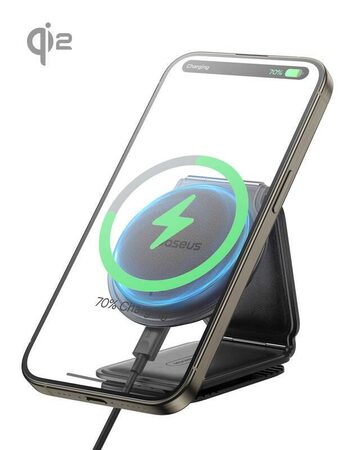 Magnetický držák do auta s bezdrátovým nabíjením Baseus PrimeTrip C02 černý