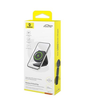 Magnetický držák do auta s bezdrátovým nabíjením Baseus PrimeTrip C02 černý