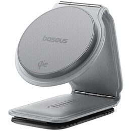 Magnetický držák do auta s bezdrátovým nabíjením Baseus PrimeTrip C02 šedý