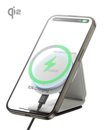 Magnetický držák do auta s bezdrátovým nabíjením Baseus PrimeTrip C02 bílý
