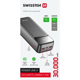 POWER LINE Powerbanka 30000mAh SWISSTEN